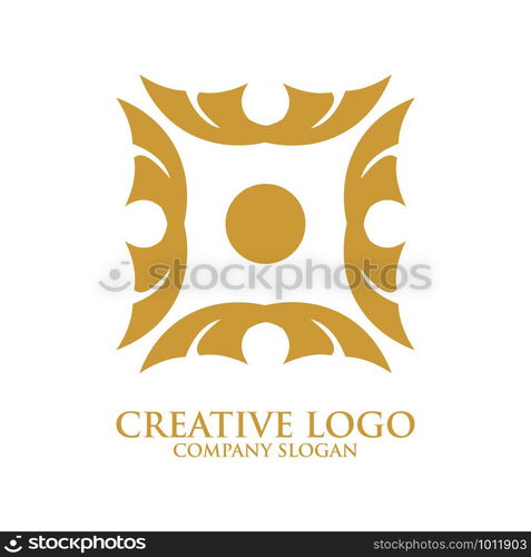 Vector logo design template and vintage emblem in luxury concept