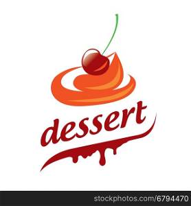 vector logo dessert. template design logo dessert. Vector illustration of icon
