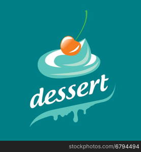 vector logo dessert. template design logo dessert. Vector illustration of icon