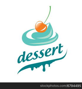 vector logo dessert. template design logo dessert. Vector illustration of icon