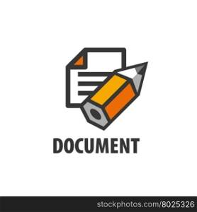 vector logo document. Vector logo for the records. Illustration notepad
