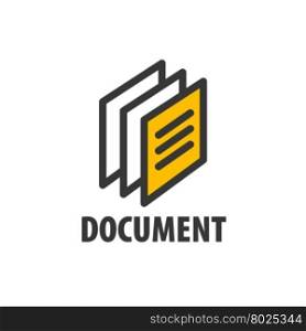 vector logo document. Vector logo for the records. Illustration notepad