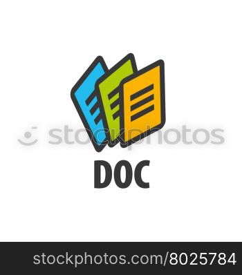 vector logo document. Vector logo for the records. Illustration notepad