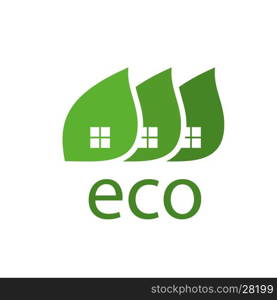 Vector logo eco. logo design template eco. Vector illustration of icon