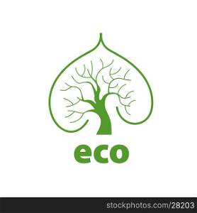 Vector logo eco. logo design template eco. Vector illustration of icon