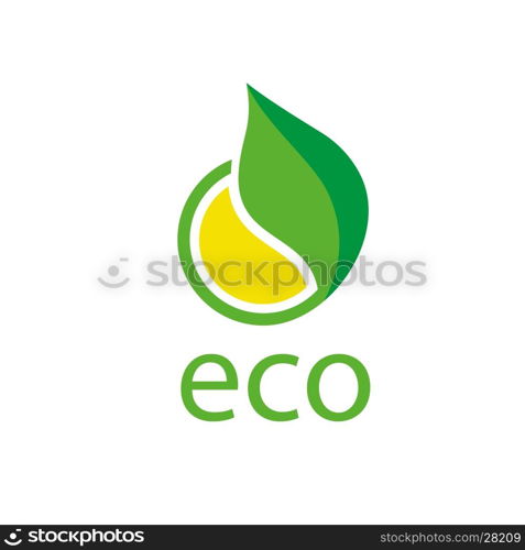 Vector logo eco. logo design template eco. Vector illustration of icon