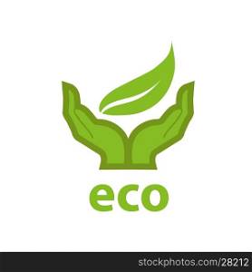 Vector logo eco. logo design template eco. Vector illustration of icon
