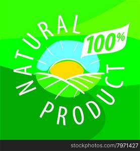 vector logo ecological landscape for natural products