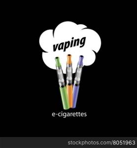 vector logo electronic cigarette. logo design pattern of the electronic cigarette. Vector illustration