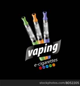 vector logo electronic cigarette. logo design pattern of the electronic cigarette. Vector illustration