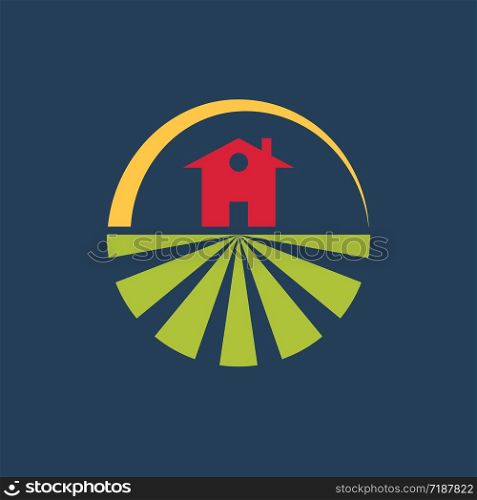 Vector logo farm and housing