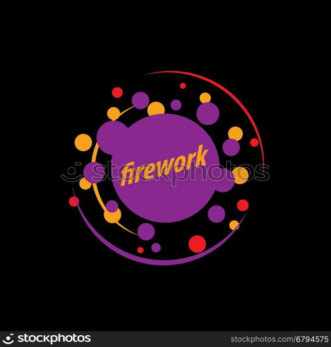 vector logo firework. template design logo firework. Vector illustration of icon