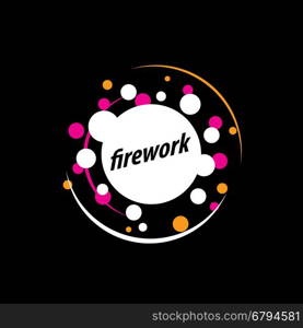 vector logo firework. template design logo firework. Vector illustration of icon