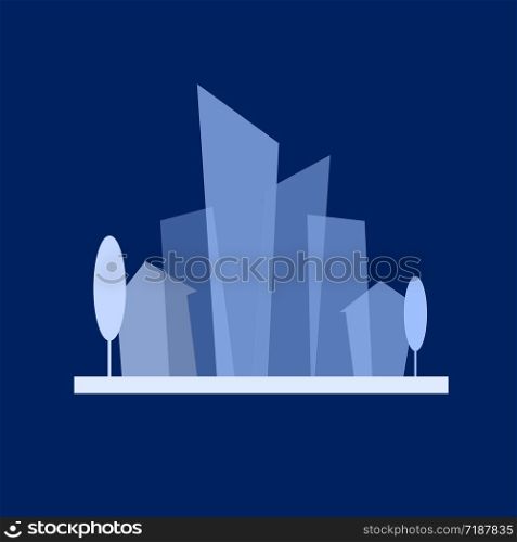 Vector logo flat city