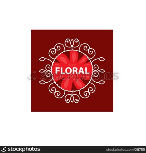 vector logo floral. pattern design logo floral. Vector illustration of icon