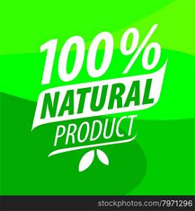 vector logo for 100% natural products