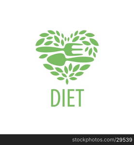 vector logo for diet. logo design template for diet. Vector illustration of icon