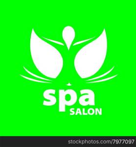 vector logo for Spa salon on a green background