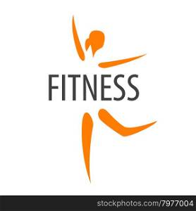 vector logo for the dancing girl of fitness club