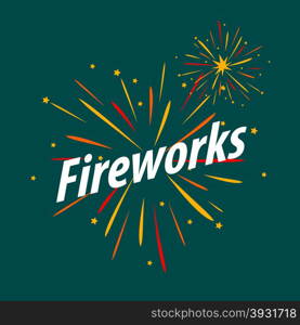 vector logo for traditional fireworks festival