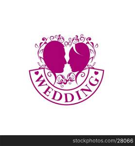 vector logo for wedding. logo design template for wedding. Vector illustration of icon