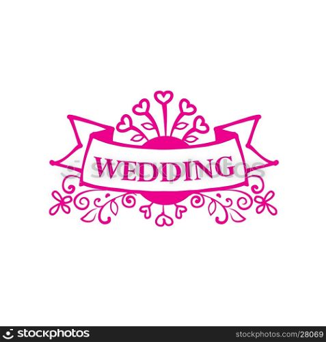 vector logo for wedding. logo design template for wedding. Vector illustration of icon