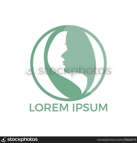 Vector logo for woman salons and shops. Abstract concept for beauty salons, spa, cosmetics, fashion and beauty industry.