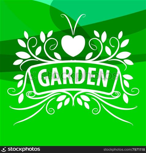 vector logo from plants ornament with heart