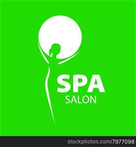 vector logo girl and a circle for the spa salon
