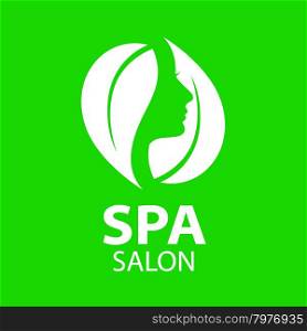 vector logo girl&rsquo;s face for the spa salon