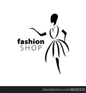 vector logo girls. vector logo for womens fashion. Illustration of girl
