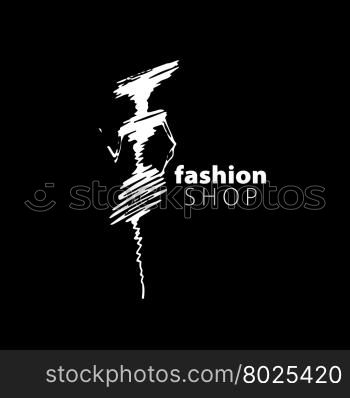 vector logo girls. vector logo for womens fashion. Illustration of girl