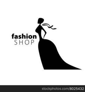 vector logo girls. vector logo for womens fashion. Illustration of girl