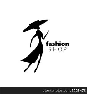 vector logo girls. vector logo for womens fashion. Illustration of girl