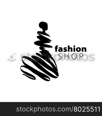 vector logo girls. vector logo for womens fashion. Illustration of girl