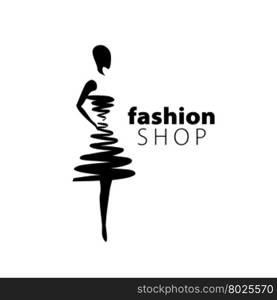 vector logo girls. vector logo for womens fashion. Illustration of girl