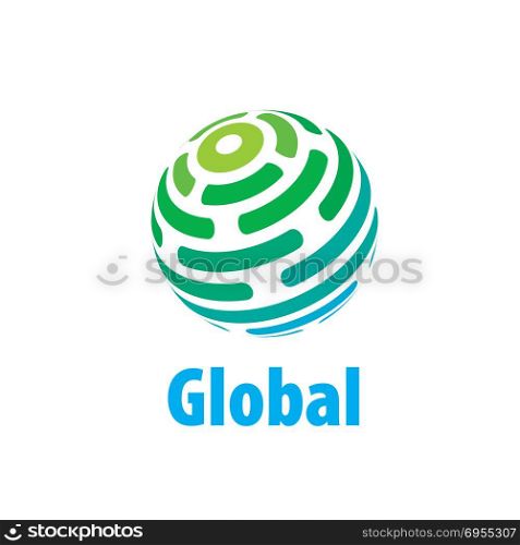 vector logo globe. Abstract globe logo. Vector illustration. Design element
