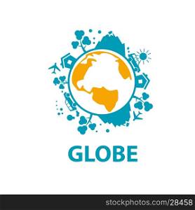 vector logo globe. Template design logo globe. Vector illustration of icon