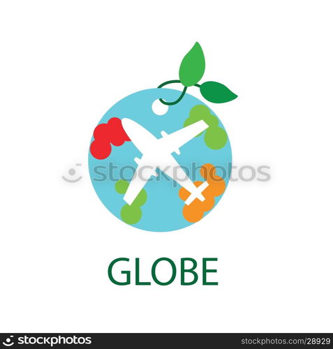 vector logo globe. Template design logo globe. Vector illustration of icon