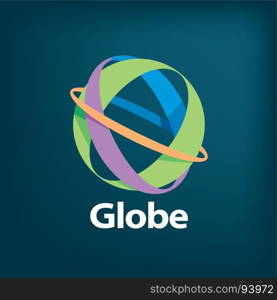 vector logo globe. template logo design globe. Vector illustration icon