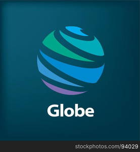 vector logo globe. template logo design globe. Vector illustration icon