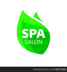 vector logo green leaf for Spa Salon