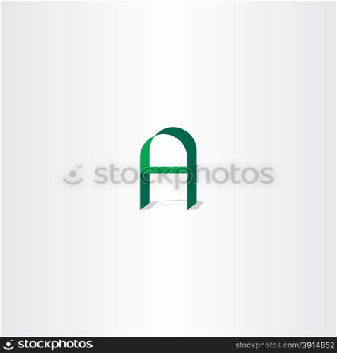 vector logo green letter a icon design