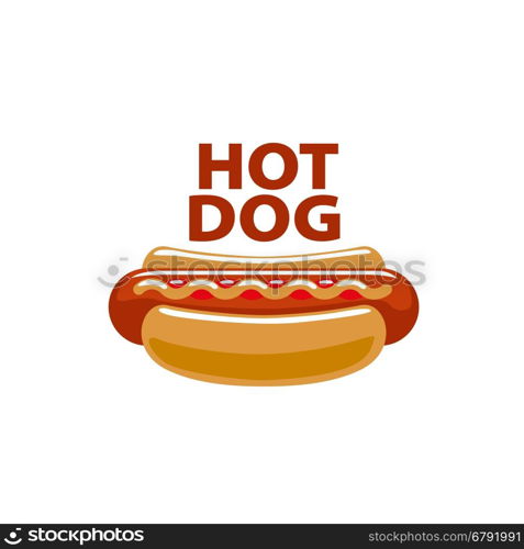 vector logo hot dog. logo design pattern hot dog. Vector illustration of icon