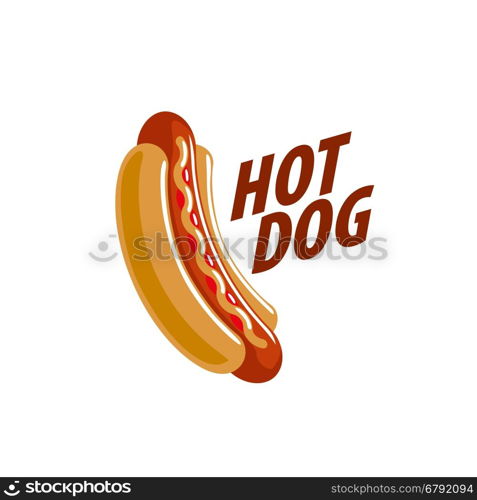 vector logo hot dog. logo design pattern hot dog. Vector illustration of icon