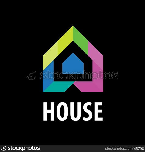 vector logo House in the form of arrows. logo House in the form of arrows. Vector illustration of icon