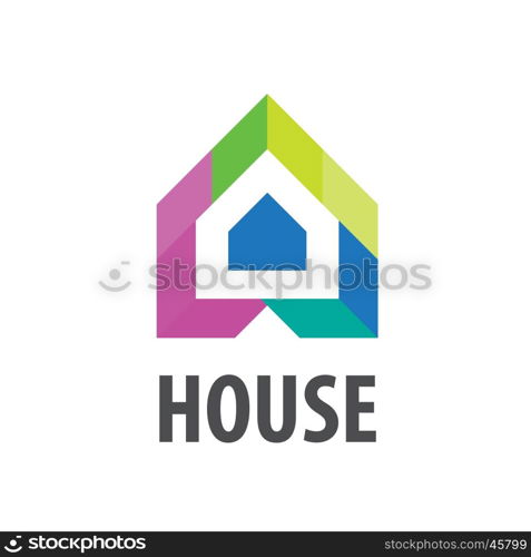 vector logo House in the form of arrows. logo House in the form of arrows. Vector illustration of icon