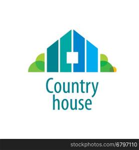 vector logo house. template design logo country house. Vector illustration of icon
