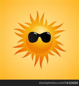 vector logo human sun with sunglasses
