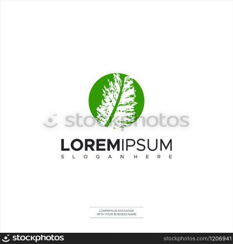 Vector Logo Icon Natural leaf Design Template Element Design